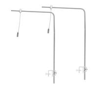 Homoyoyo Support pour Lampes D'aquarium en Alliage D'aluminium, Réglable en Hauteur 25x40 Cm, Kit 1 Paire, Accessoire pour Éclairage LED Aquarium Eau Douce et Eau de Mer, Fourniture Stable