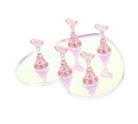 Homoyoyo Support pour Pratique des Ongles Présentoir Base Cœur Support Manucure Faux Ongles Présentoir Nail Art Domicile Salon