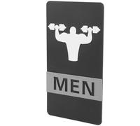Homoyoyo Symbole de Porte de Toilettes Plaque D'identification des Toilettes en Acrylique Noir Autocollant Guidage Clair Restaurant et Hôtel