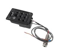 Homoyoyo Système Micro Piézo sous Sillet pour Guitare Acoustique, Préampli avec Égaliseur 3 Bandes, Accordeur Numérique Intégré, Kit Accessoires pour Guitare en Bois, Fonctionnement