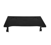 Homoyoyo Table Pliante Légère pour Fauteuil Roulant, Plateau Repas Noir avec Porte-gobelet Intégré, Adaptable pour Usage Quotidien en Intérieur et Extérieur, Accessoire Mobilité Pratique