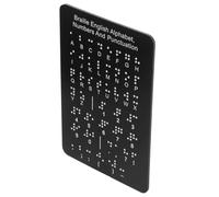 Homoyoyo Tableau Apprentissage Braille avec Points Surélevés pour Alphabet Chiffres et Ponctuation Outil Éducatif Tactile pour Débutants et Apprenants Aveugles et Portable