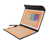 Homoyoyo Tableau Blanc Effaçable à Sec Magnétique pour Coaching de Volley-ball avec Design Pliable en Deux Sections, Cuir Pu et Accessoires Complets pour Entraînement