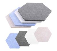 Homoyoyo Tableau d'Affichage en Feutrine Hexagonal Autocollant 10X17X20 CM Lot de 8 Dalles Isolantes Acoustiques Décoratives pour Bureau et Maison