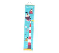 Homoyoyo Tableau de Croissance Mural et Suivre la Taille Style Nordique Motif Phare en Bois et Toile Peinte, Facile à Accrocher pour Garçon et Filles pour Décorer la Chambre