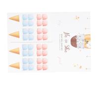 Homoyoyo Tableau de Jeu Gender Reveal pour Fête de Révélation du Bébé, Kit Décoration avec Affiche « Garçon ou Fille » et 36 Autocollants de Vote Rose et Bleu, Activité Interactive