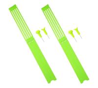 Homoyoyo Tableau D'écriture en Braille 4 Lignes 28 Cases Vert avec 2 Stylos, Kit D'apprentissage Braille pour Aveugles, Aides la Lecture L'écriture, Outil Éducatif pour Déficience