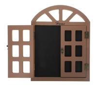 Homoyoyo Tableau Noir Mural en Bois Style Fenêtre, Décor Vintage Brun, Petit Format, Panneau D'affichage Réutilisable pour Bar, la Cuisine et Événements, Surface Lisse Effaçable la Craie,