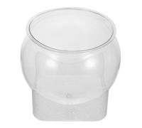 Homoyoyo Tabletop Fish Tank Transparent Round Bowl Plastic Aquarium for Goldfish Turtles and Hydroponic Plants Multifunctional Desk Fish Bowl for Home and Office Decor