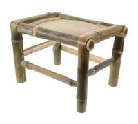 Homoyoyo Tabouret en Bambou Naturel sans Dossier, Hauteur D’Assise 25 Cm, Petit Siège Décoratif Polyvalent pour Maison, Balcon et Jardin, Marchepied Robuste et Léger, Chaise en Bambou