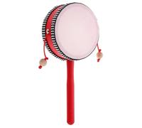 Homoyoyo Tambour à Main en Bois Traditionnel pour Bébé, D’Instrument de Percussion Orff Clochettes Suspendues, Hochets pour Bébés, Surface Lisse Sécurisée, pour Éveil Musical