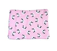 Homoyoyo Tapis De Couchage pour Animaux De Compagnie Coussin Chaud pour Chiots Tapis pour Chiens De Petite Et Moyenne Design Tête De Panda Fond Rose