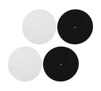 Homoyoyo Tapis en Feutrine Antidérapant pour Platine Vinyle 30 CM Lot de 4 Pièces Noirs et Blancs pour Protection Sonore et Utilisation Dj
