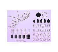 Homoyoyo Tapis Entraînement pour Ongles Acrylique Silicone Compact et Portable Accessoire DIY pour Manucure Professionnelle et Débutants Protection Taches pour Salon ou Usage Personnel