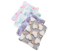Homoyoyo Tapis Polaire pour Petits Animaux, Lot de 4 Coussins Confortables en Corail, Parfait pour Les Amis Qui élèvent des Animaux et pour Le Repos à Domicile
