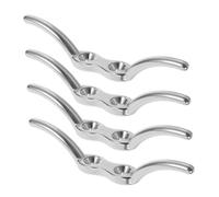 Homoyoyo Taquets Métalliques pour Cordons De Stores 4 Pouces en Acier Inoxydable, Clips De Gestion De Cordons Sécurisés, Accessoires pour Stores Verticaux Et Rideaux, Lot De 4 Pièces pour Fenêtre
