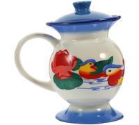 Homoyoyo Tasse à Eau Rétro en Céramique Bleu Nuit 380 Ml, Mug Parodique Vintage pour Boissons, Tasse Originale pour Pique-niques, Camping et Usage Quotidien, Mug Rétro Insolite en
