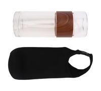 Homoyoyo Tasse à Thé en Verre Double Paroi 360 Ml Infuseur Intégré, Verre Résistant la Chaleur, Isolation Thermique Anti-brûlure, Étui en Bois pour Voyage et Plein Air, Infusion Pratique