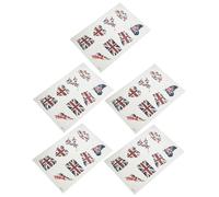 Homoyoyo Tatouages Éphémères Décoratifs Drapeau Royaume- 5 Pièces Taille Moyenne Autocollants Visage Portables pour Supporters D’événements Sportifs