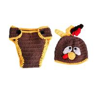 Homoyoyo Tenue de Photographie pour -né en Coton Chapeau et Couche Décorative, Costume de Dindon Confortable et Créatif pour Séance Photo Bébé