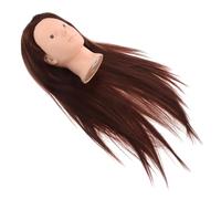 Homoyoyo Tête De Mannequin à Postiche Cheveux Humains 40 Cm Sans Maquillage Entraînement Coiffure Tresses Chignons Formation Écoles Salons