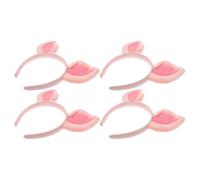 Homoyoyo -Tête Oreilles De Cochon 4 Pièces -Tête Oreilles De Cochon En Peluche Costume Animal Cosplay Bandeau Animaux Du Zoo Couvre-Chef Pour Fête D'Halloween Faveur Pour