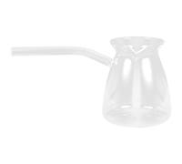 Homoyoyo Théière en Verre Transparent 450 Ml Poignée Épaisse Anti-Brûlure Bouilloire à Lait Résistante à Haute Température Maison Préparation de Thé Café et Infusions