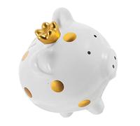 Homoyoyo Tirelire Cochon en Céramique pour Garçon Et Filles, Taille Moyenne, Blanc, Pot D'économie D'argenté Décoratif, Présent Anniversaire, Décoration Maison, Ornement Festif