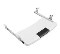 Homoyoyo Tiroir à Clavier Coulissant sous Bureau en Acier Inoxydable | Installation Discrète pour Poste Partagé, du Bruit, Réglage Ergonomique, Blanc, Usage Maison