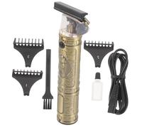 Homoyoyo Tondeuse Cheveux Rétro USB avec Tête Bouddha Clipper Sculptant Lame Tranchante Batterie Moteur Puissant pour Hommes et Salons de Coiffure Finition Dorée