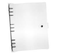 Homoyoyo Transparent Binder Shell Notebook Cover Plastic Scrapbook Folder With Secure Buckle Lightweight And Office Accessory For Note Taking And School Supplies