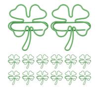 Homoyoyo Trombones en Forme de Trèfle à Quatre Feuilles, 30 Pièces, Jolis Trombones pour Papeterie de Bureau, Petites Limes Métalliques, Notes, Signets Et Usage Domestique