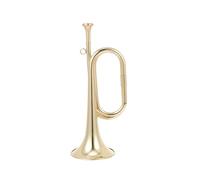 Homoyoyo Trompette en Laiton Dorée pour Débutants, Instrument de Musique C en Laiton, Trompette D’élève Légère et Lisse, Éducatif pour Garçon et Filles, Apprentissage Musical et Scène, 1