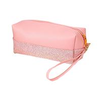 Homoyoyo Trousse De Maquillage Portable Scintillante en PU, Mini Format, Rose, Trousse De Toilette pour Voyage Et Rangement Cosmétique