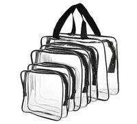 Homoyoyo Trousse de Toilette Transparente Imperméable 5Pcs Paquet de Voyage à pour Cosmétiques Organisateur de Maquillage et Pratique