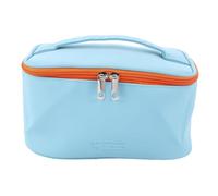 Homoyoyo Trousse Maquillage Femme Étanche PU Capacité Sac Cosmétique pour Voyage et Activités Extérieures Bleu