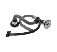 Homoyoyo Tuyau D’évacuation Évier la Cuisine Anti-odeur Certifié, Tube Plastique Résistant Raccords, Kit Complet pour Lavabo Salle de Bain Double Vasque, Installation Rapide et Usage Quotidien