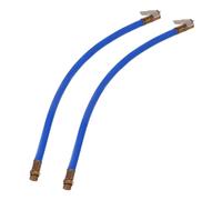 Homoyoyo Tuyau de Gonflage pour Pompe à Air 2 Pièces, Caoutchouc Bleu Flexible Embout en Alliage de Zinc, Accessoire Compresseur Voiture, Adaptateur pour Gonfler Pneus, Entretien