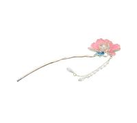 Homoyoyo U Shaped Enamel Peony Hairpin Vintage Chinese Festival Hair Dressing For Women Durable And Secure Traditional Hanfu Hair Fork With Vibrant Colors