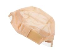 Homoyoyo U-shaped Wig Cap Non-slip Beige With Adjustable Elastic Band Stretchable Mesh Dome Net For Women And Men Comfortable Hair Net For Wig Making And Styling