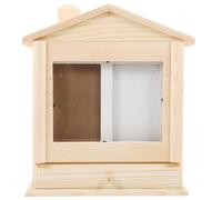 Homoyoyo Urne Funéraire en Bois pour Animaux de Compagnie, Petite Urne pour Cendres de Chat et Chien, Boîte Commémorative Cadre Photo, Décor Vintage pour Souvenir Solide, Usage Intérieur