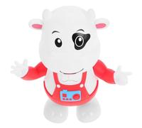Homoyoyo Vache Musicale Électrique Interactive pour Tout-Petit, Lumineux Chantant et Dansant, Peluche Animée Rouge sans Batterie, Éducatif Animalier pour Bébé, Musical D’éveil