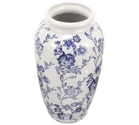 Homoyoyo Vase en Céramique Bleu et Blanc Moyen Vase pour Composition de Fleur Porte-Fleurs pour Fleurs Séchées pour Salon Chambre et Bureau Hydroponiques