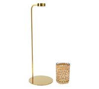 Homoyoyo Vase Hydroponique en Verre Support en Bambou Tressé Doré - Kit Déco Floral Bureau Maison - Contenant pour Fleurs Séchées et Culture Hydroponique - Ensemble 1 Pièce