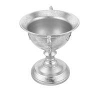 Homoyoyo Vase Vintage en Métal Argenté Vieilli 26 X 23 X 155 CM Vase Décoratif Style Européen pour Centre de Table Mariage Urne Multifonction pour Bouquets et Décoration Intérieure