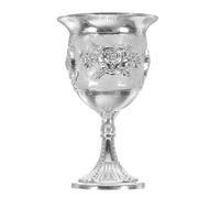 Homoyoyo Verre à Whisky en Alliage de Zinc 20 Ml Coupe à Vin Argentée Petite Taille Gobelet à Vin Décoratif pour Fête Bar et Réception Style Russe Palais Élégance Vintage