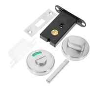 Homoyoyo Verrou de Porte Salle de Bain Acier Inoxydable avec Indicateur Rouge et Vert Targette sans Clé pour Publiques Serrure à Pêne Dormant Robuste et Résistante à Lusure Installation