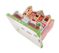 Homoyoyo Villa Papier de Sacrifice pour Offrandes Aux Ancêtres Maison Papier Colorée pour Festivals Qingming et Fantômes Traditionnelle pour et Abondance