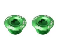 Homoyoyo Vis de Manivelle Vélo en Alliage D'aluminium CNC Vert, Lot de 2 Pièces M19 pour Plateau Creux, Boulon de Fixation Solide Compatible VTT et Vélo de Route, Accessoire Cyclisme
