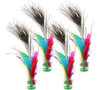 Homoyoyo Volants à Plumage Traditionnels Chinois, Lot de 4, de Loisirs pour Garçons et Filles, Exercice de Coordination et Fitness, Adapté aux Activités Scolaires et Familiales